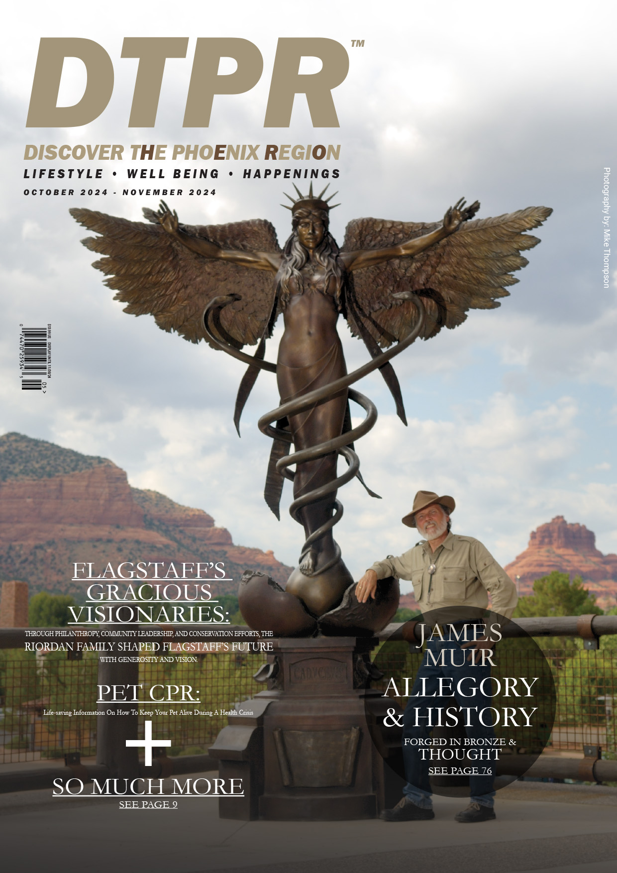 In the October/November 2024 issue of Discover the Phoenix Region Magazine, we feature a rich array of content, including a cover story on James Muir’s masterful bronze sculptures that blend allegory with history, and a comprehensive guide on how to Sell Your Home for Top Dollar through expert staging, pricing, and marketing strategies. For families, we highlight Keeping Your Teen Driver Safe, with essential tips for new drivers, and A Flagstaff Legacy, which explores the Riordan family’s significant contributions to the area’s history. The issue also offers financial advice with Improving Your Finances, a guide to boosting credit and reducing debt, and provides a lighthearted escape through Laugh Out Loud!, featuring local comedians. Readers can enjoy the Dining Guide for top restaurant recommendations across Phoenix and learn essential skills with a Pet CPR guide from the American Red Cross. Sports fans can look forward to a new chapter in Arizona football with The Cards for a New Era, showcasing exciting developments within the Arizona Cardinals organization.