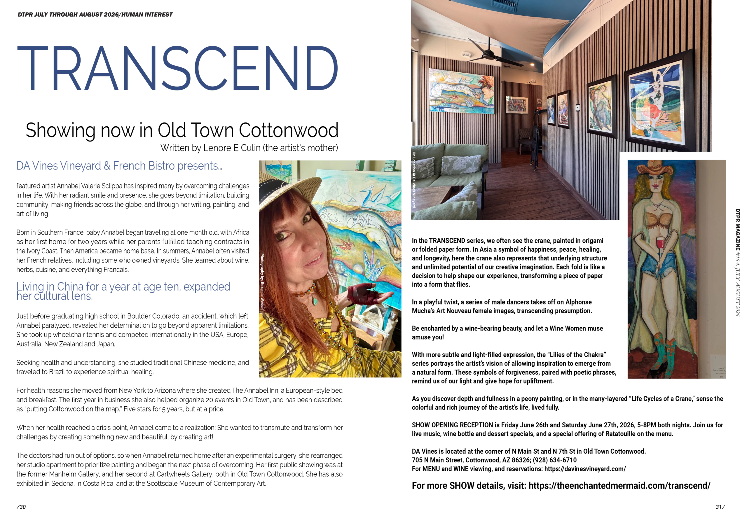 DTPR Announces Transcend - A Showing by Annabel Sclippa